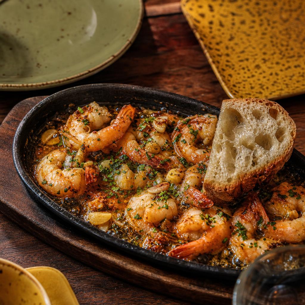 Garlic prawns